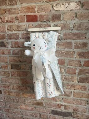 Laura Ashley White Lamb Stuffy and Blanket NWT